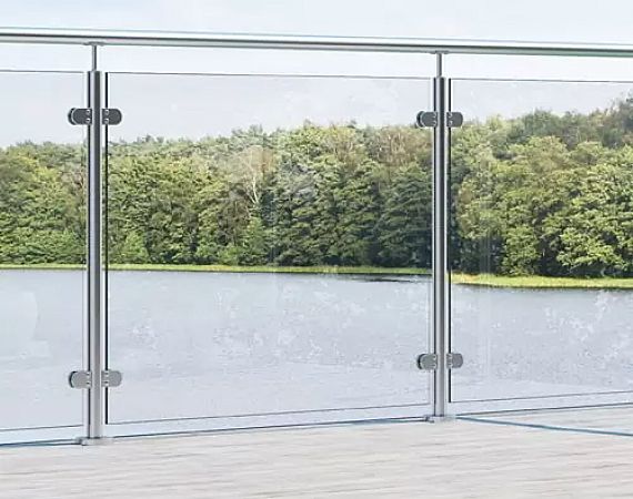 Barandilla de barandilla de acero inoxidable 304 316 de acero inoxidable para interiores y exteriores con vidrio