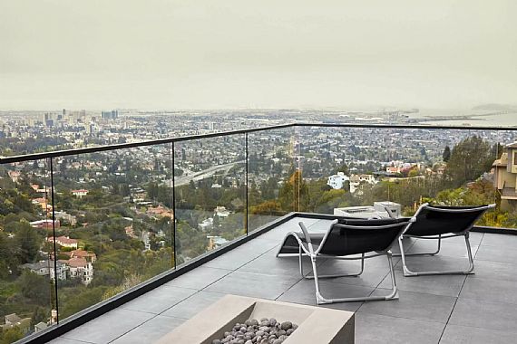 barandilla de cubierta sin marco, barandilla de vidrio sin marco