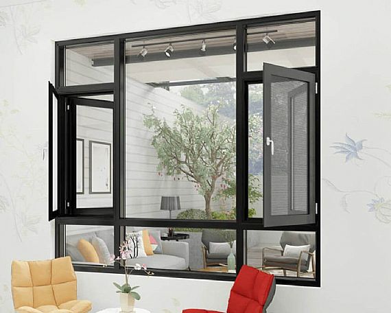 Ventana basculante y giratoria de aluminio TG108