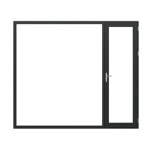 Puerta abatible de aluminio con...