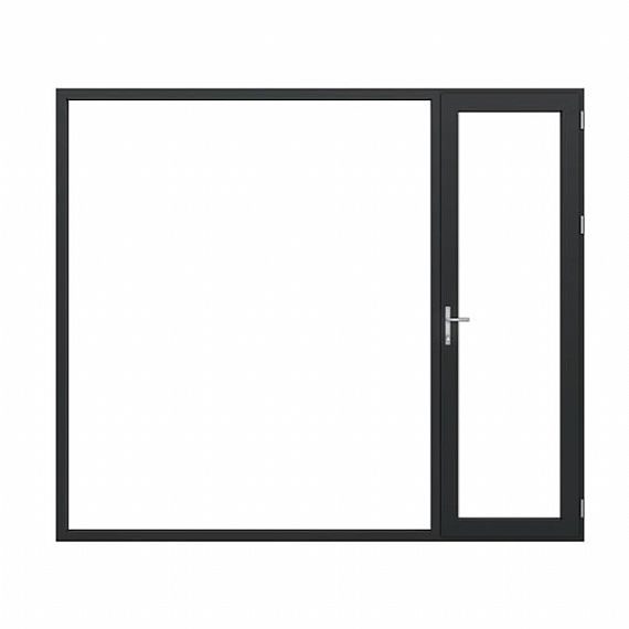 Puerta abatible de aluminio con reducción de ruido TG75