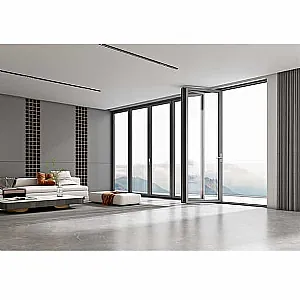 Puerta plegable de aluminio TG70